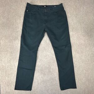 Vans V56 Standard AV Covina Pants Mens 34 Dark Teal Cotton Mid Rise Straight Leg